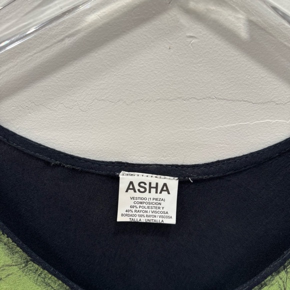 Asha Vintage Free Size Boho Dress Viscose Paisley Applique Handkerchief Tank - Picture 5 of 7